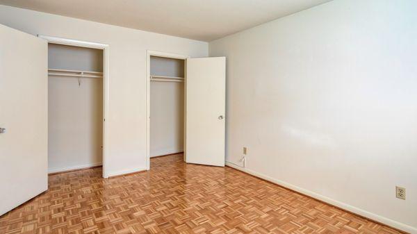 Main bedroom with double closet space