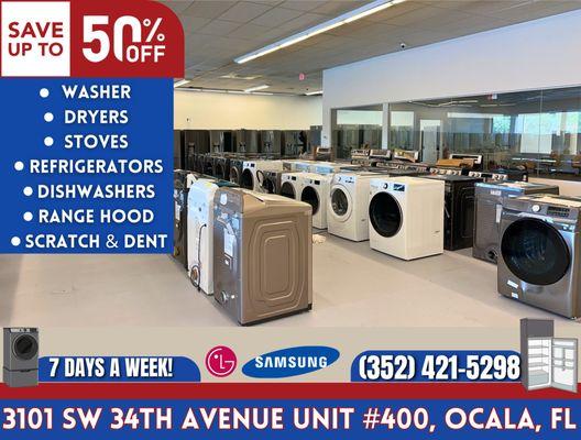 #LgAppliances #SamsungAppliances #usedappliances #applianceoutlet #discounted #Dryers #ovens #washers #refrigerators #microwaves #washTowers