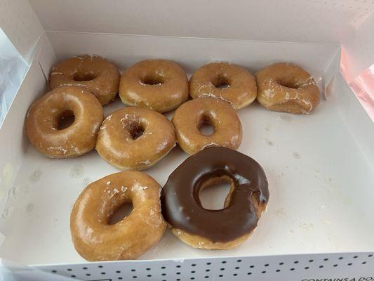 Chocolate and glaze donut