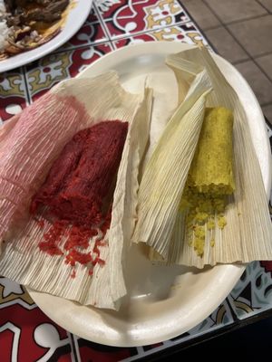 Strawberry and pineapple tamales