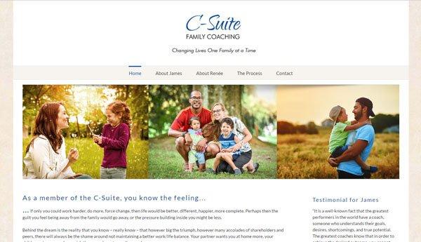 The website I designed for C-Suite Family Coaching.