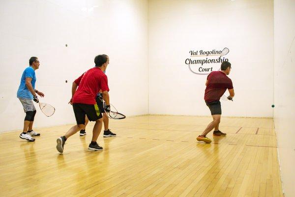 Come play on one of our six racquetball courts!