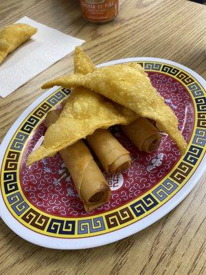 Egg rolls and wontons