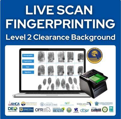 FDLE Approved Live Scan Vendor - Level 2 Clearance Background Check - Fast & Affordable