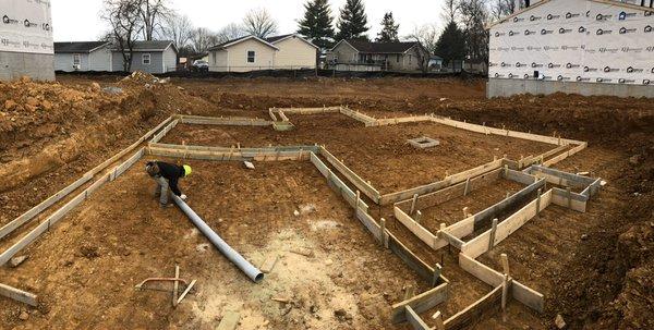 Almost ready to pour concrete footer