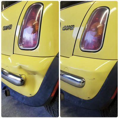 Bumper paint-less dent repair