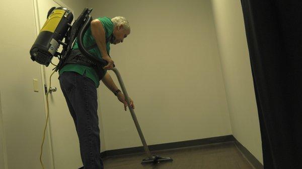 Modern Cleaning Solutions, LLC in Tampa, FL provides green-friendly commercial cleaning, including vacuuming and mopping.