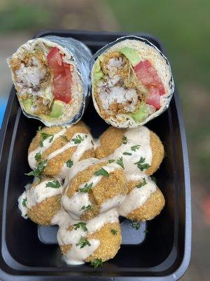 Fried Whiting Fish Wrap | Fried Mushrooms | Fiesta Ranch