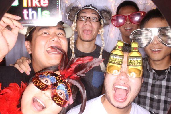 Everyone has fun in the Photo booth