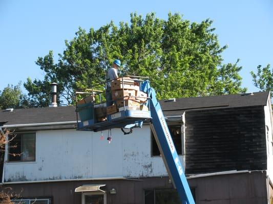 Heave equipment used in clean up after disasters