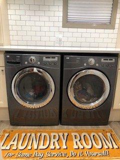 LG washer and dryer installation.