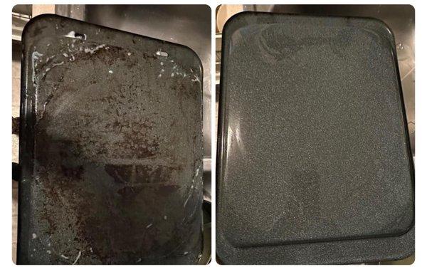 Before/after - Baking Pan (bottom)