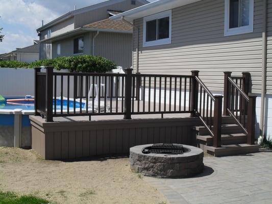 Low maintenance materials pool deck installed in August 2015