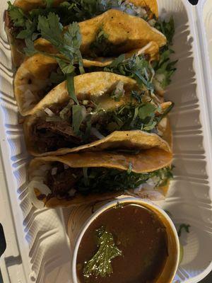 4 Birria Tacos