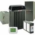 Install and service furnace, air conditioners, heat pumps, thermostats, and electronic air cleaners.