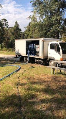 Our big truck ready to clean the most dirtiest job