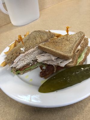 A Turkey Club on Wheat!