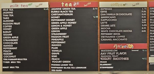 menu as of 2/9/24