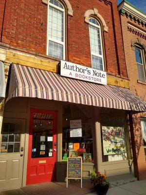 The 'Book Shoppe' closed, and recently reopened with new owners under a new name, 'Author's Note'.