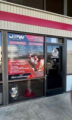 JPW Services Office Location full window advertising