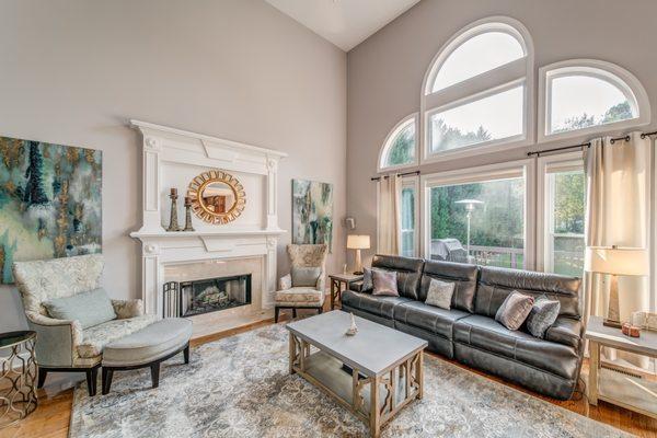 Beautiful decor in this living room.