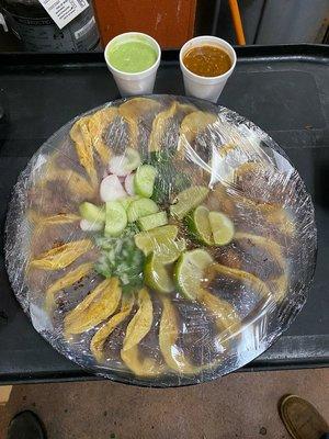 Rosca de taquitos mexicanos