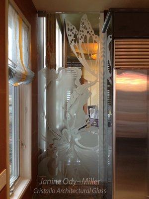 Etched GLass Door~ Private Residence