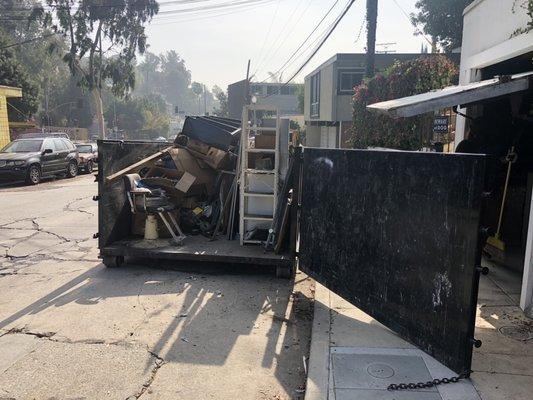 Large dumpster rental. Perfect for garage clean outs!