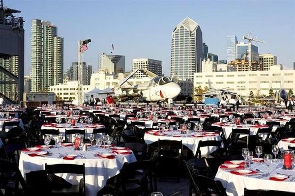 Planning an event aboard the USS Midway? Call us, we're experts, proudly having been Midway's #1 Caterer in 2008!