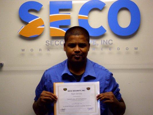 "The best security training is at SECO Security! Thank you!"