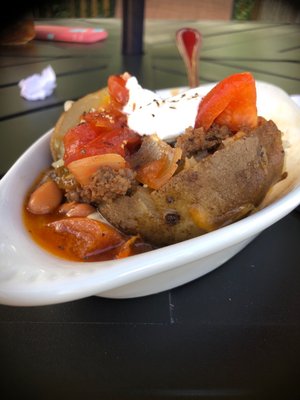 Chili baked potato......delicious.