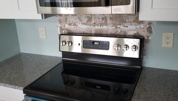 Removed the old back splash