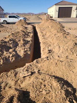 Digging sewer lines