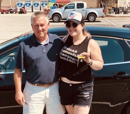 Randy delivering my new car from Sanders Ford!