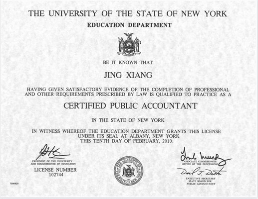 CPA license