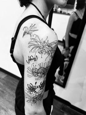 Multi flower tattoo