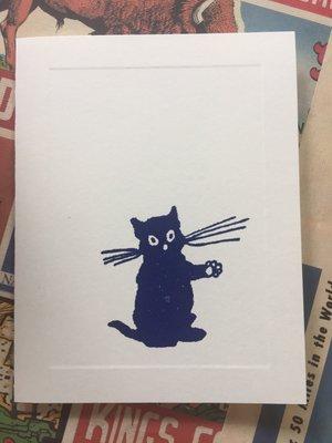 Adorable nite card made from rare stamp press. One of dozens of stamps.