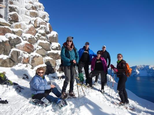 Crater Lake snowshoe trip 2014