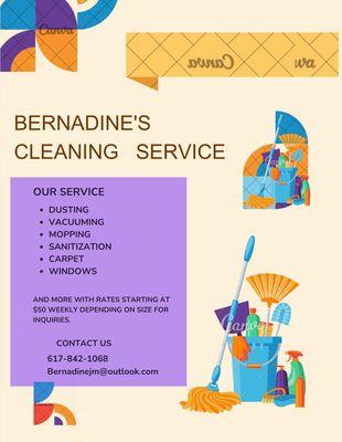 Bernadine’s cleaning service