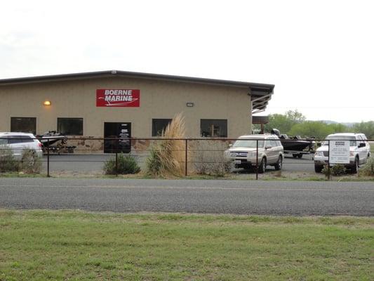 Store entrance off Frontage Road