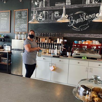 The BreakRoom Coffee ship is in our lobby and is open Monday through Friday until 2pm