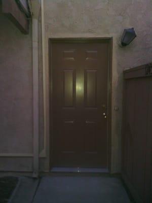 Front door replacement after