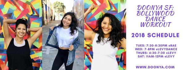 Come meet our new instructors, Riana and Shruti!  Riana teaches on Thur 6:30-7:30 @Levy Dance & Shruti @RaeStudios on Tues from 7:30-8:30!