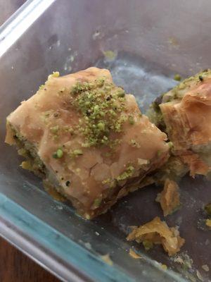 This is their baklava. It's very good and authentic!