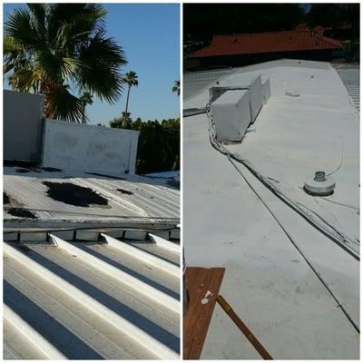 Elastomeric roof over