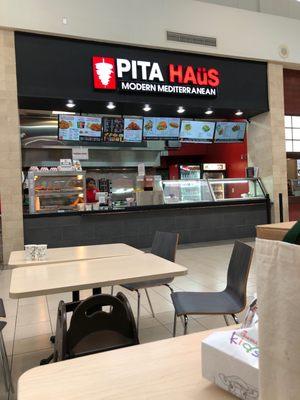 Pita Haus in the mall courtyard