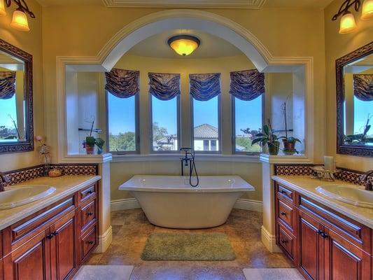 This was a custom home in Rocklin where the homeowner wanted the bad to be the focal point of the bathroom.