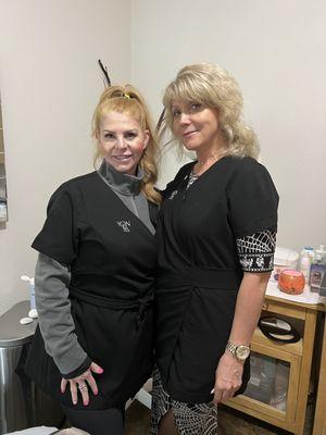 Brenda and Elena!
They specialize in microneedling.