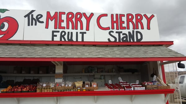 Merry cherry fruit stand