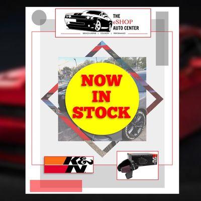 K&N cold air intakes now in stock. Call in today to reserve yours while supplies last!